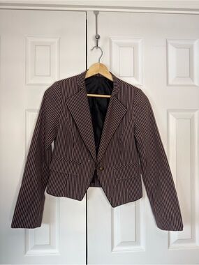 Women's Pinstripe Blazer Jacket